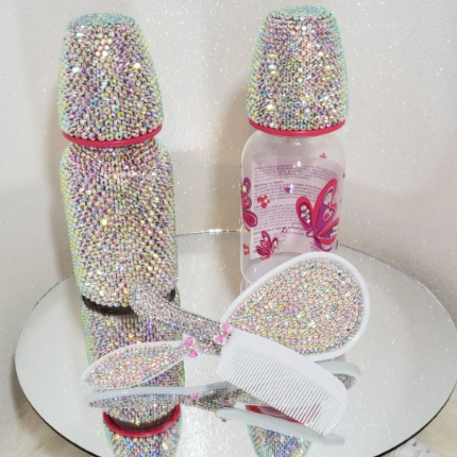 Custom Blinged Out Baby Bottle Set Elite Bling